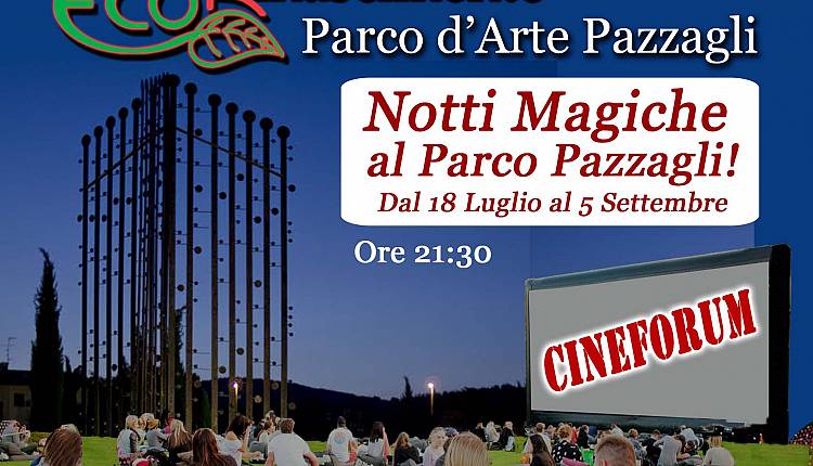 Evento Cinema-Picnic sotto le stelle e visita guidata al Parco d’Arte Pazzagli  Parco d’arte Pazzagli