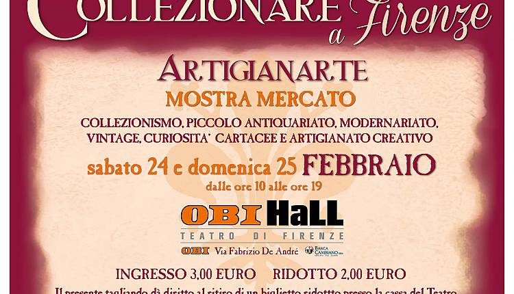 Evento Collezionare a Firenze - Artigianarte 2018 Teatro Obihall