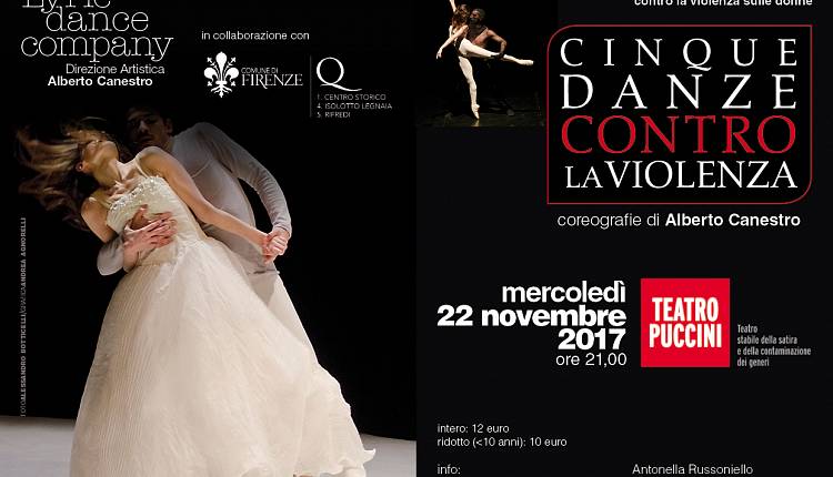 Evento Cinque danze contro la violenza Teatro Puccini