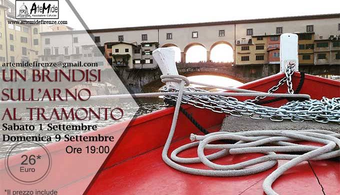 Evento Speciale Crociera in Barchetto, brindisi sull'Arno al tramonto Fiume Arno