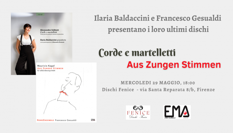 Evento Presentazione dischi di Ilaria Baldaccini e Francesco Gesualdi  Dischi Fenice