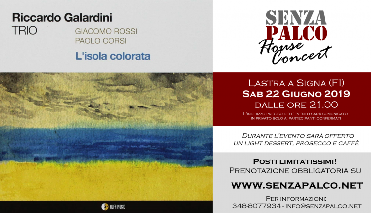 Evento House Concert Senza Palco con Riccardo Galardini Trio House Concert