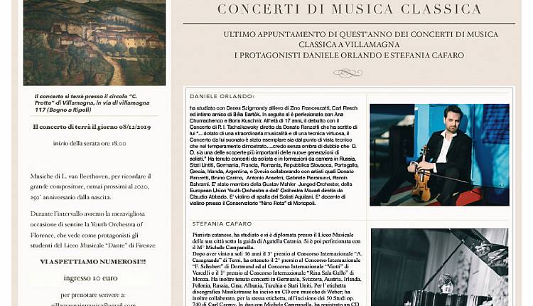 Evento Concerto musica classica (L. van Beethoven) Circolo Ricreativo Camillo Protto