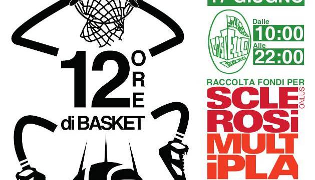 Evento 12 ore di Basket: un canestro per l'AISM Palazzetto Atletica Castello