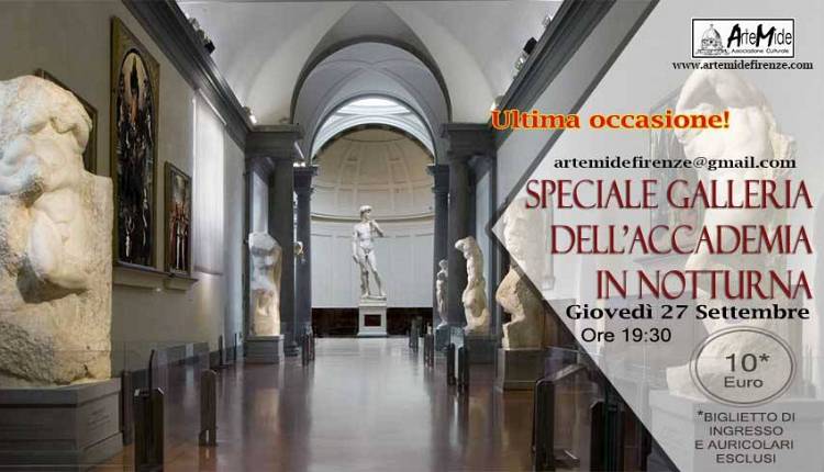 Evento Speciale Galleria dell'Accademia in notturna Galleria dell'Accademia