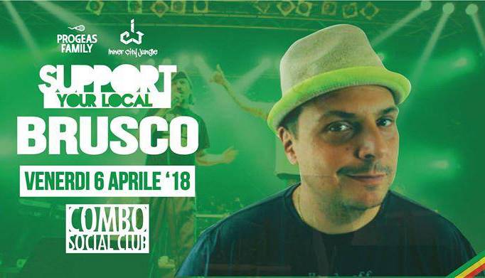 Evento Brusco Live + Reggae & Jungle Night at Support YourLocal #11 Combo Social Club