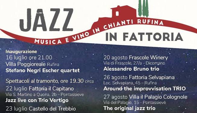 Evento Jazz in Fattoria. Musica e vino in Chianti Rufina Dintorni di Firenze