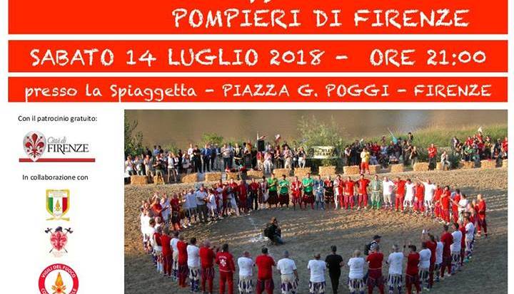 Evento Vecchie Glorie Calcio Storico Fiorentino vs Pompieri di Firenze Piazza Poggi 