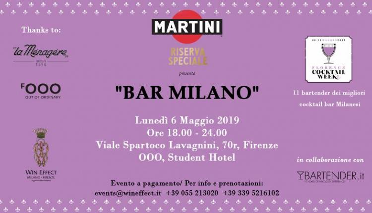 Evento FlorenceCocktailWeek: Bar Milano The Student Hotel