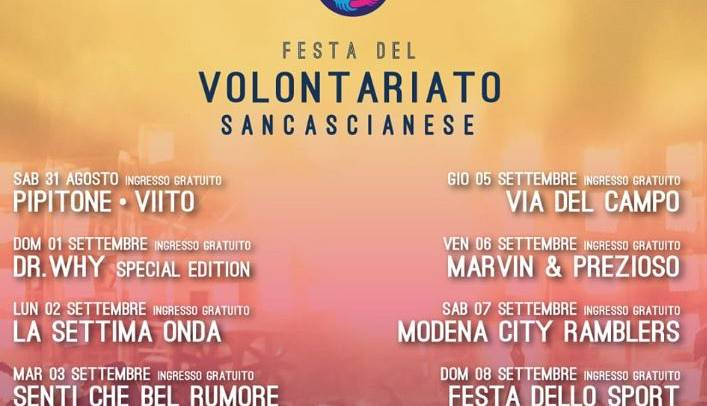 Evento Festa del Volontariato Sancascianese Parco Dante Tacci