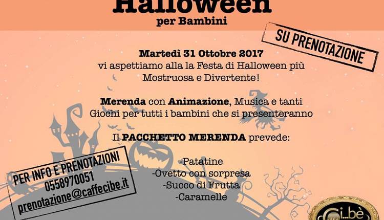 Evento  Festa di Halloween per Bambini  Caffè Ci Bè 