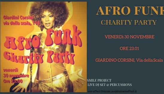 Evento Afro Funk Charity Party  Giardino Corsini