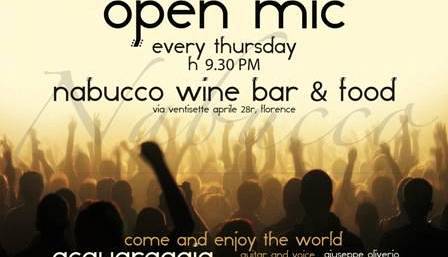 Evento Open Mic Night in Nabucco Nabucco wine bar