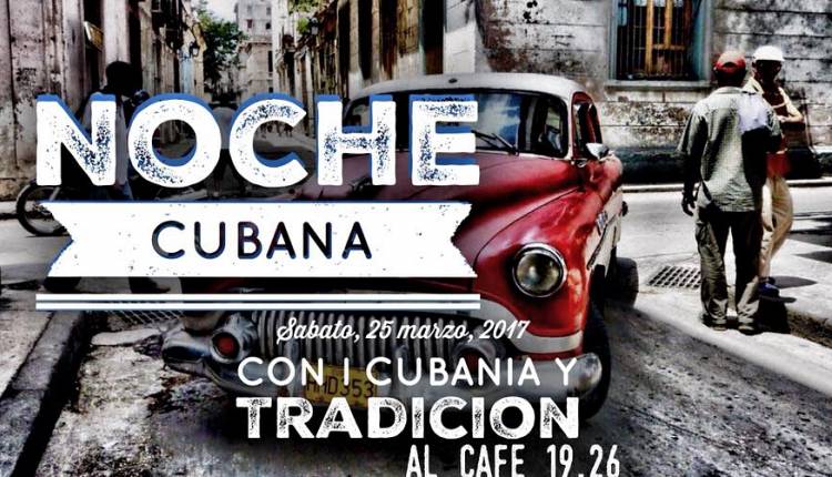 Evento Noche Cubana  Cafè 19.26