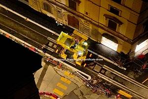 Lavori Tramvia, le foto di stanotte in zona piazza Libertà 