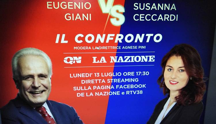 Giani-Ceccardi: primo confronto in diretta tv e Facebook