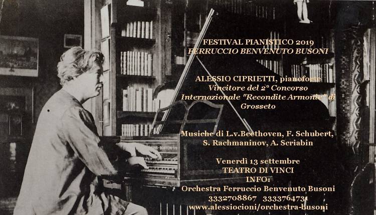 Evento Festival Ferruccio Benvenuto Busoni-Recital di Alessio Ciprietti Teatro di Vinci