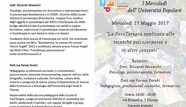 Evento I Mercoledì dell'Università Popolare  Università Popolare di Firenze
