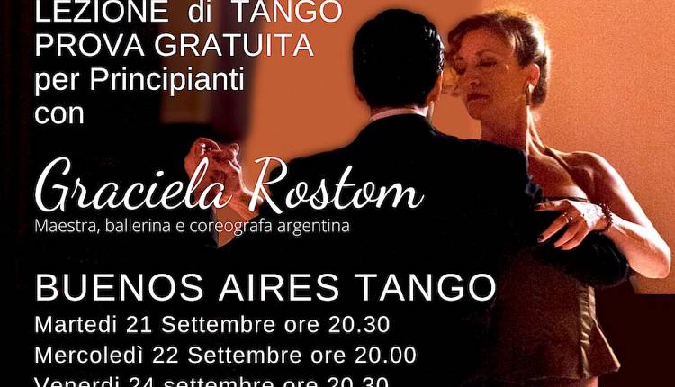Evento Tango: Lezioni di prova con Graciela Rostom  Firenze città