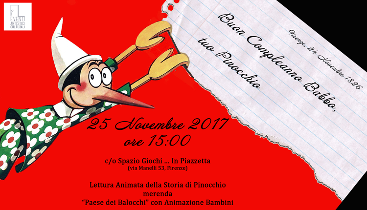 Evento Pinocchio Ludoteca / Spazio feste in Piazzetta