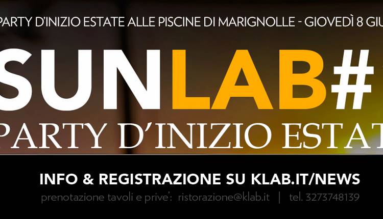 Evento Sunlab 1- Il party d'inizio estate Klab Marignolle