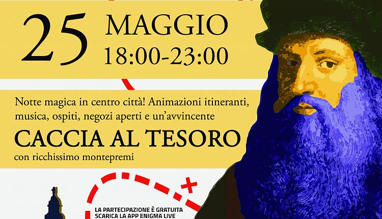 Evento Notte Bianca di Leonardo e Caccia al Tesoro Galleria delle Carrozze
