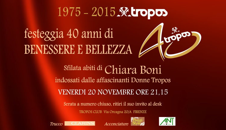 Evento  40 anni di Tropos Tropos Firenze
