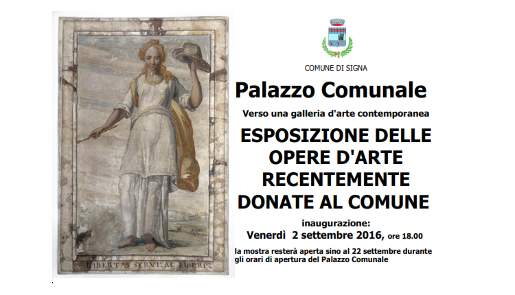 Evento Verso una Galleria d’arte contemporanea.  Palazzo del Comune