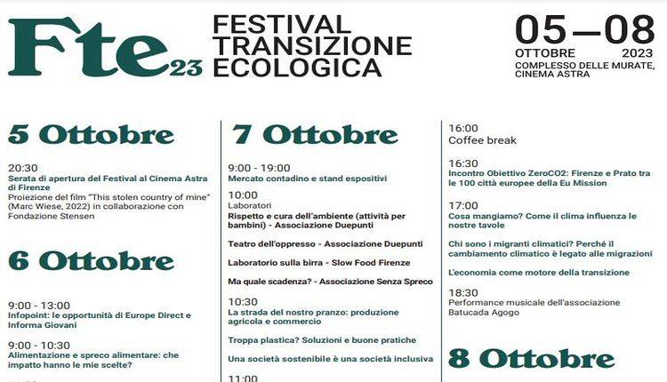 Evento Festival della Transizione Ecologica Firenze città