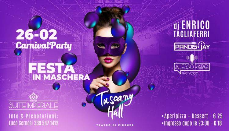 Evento Carnival Party 2022 TuscanyHall
