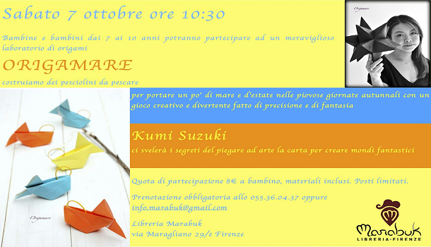 Evento Origami In Libreria Libreria Marabuk
