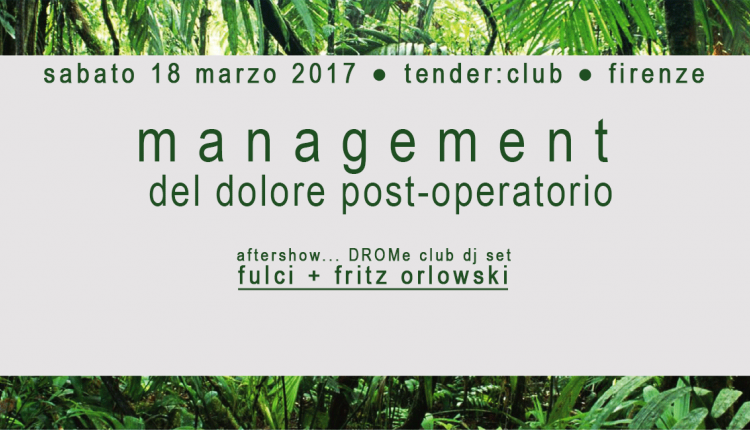 Evento Management del Dolore Post Operatorio live Tender Club