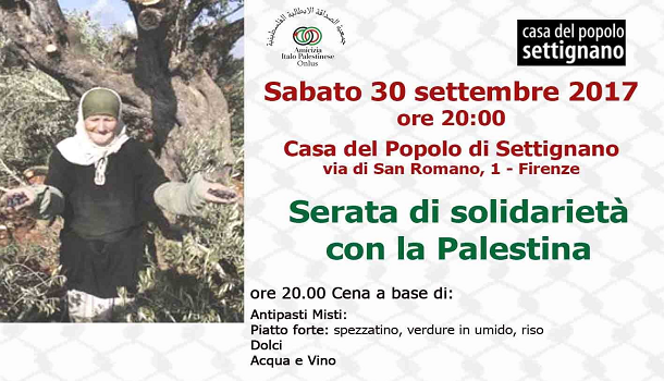 Evento Serata di solidarietà per la Palestina Casa del Popolo di Settignano