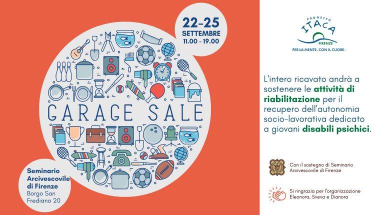 Evento Garage Sale per Progetto Itaca Firenze Chiostro de' Pazzi del Seminario Arcivescovile