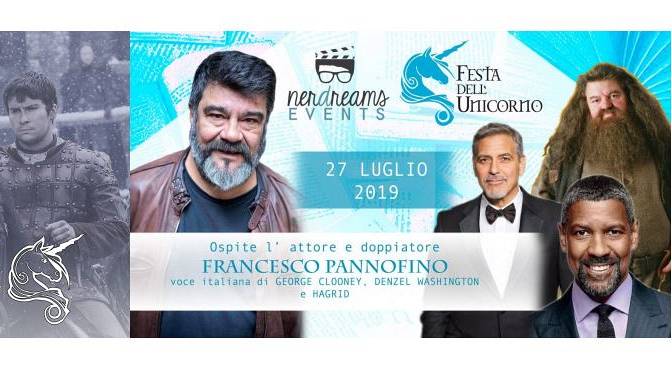 Evento Francesco Pannofino e Daniel Portman alla Festa dell'Unicorno 2019 Comune di Vinci