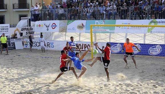 Evento Beach soccer Italia- Brasile Piazza Mercatale 