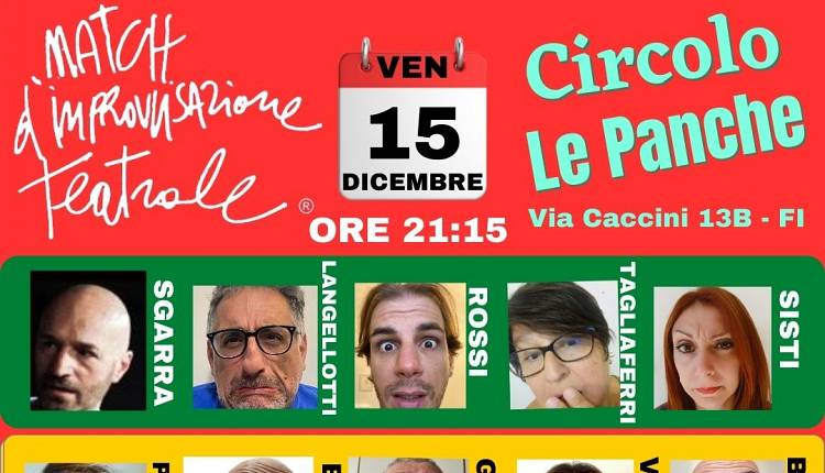 Evento Match improvvisazione teatrale. La finale Circolo Arci Le Panche