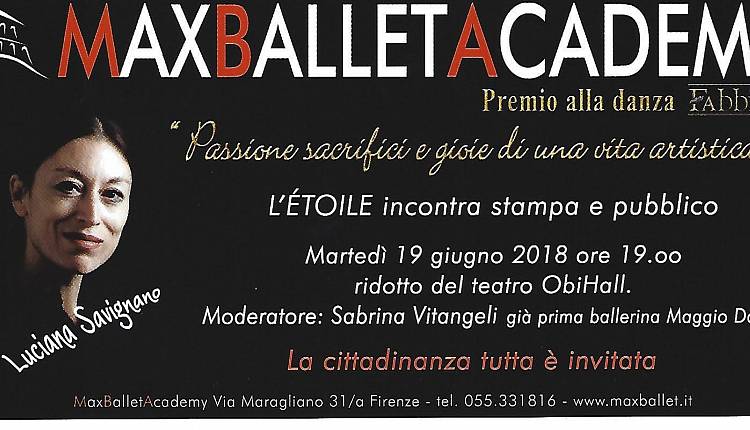 Evento Incontro con l'étoile Luciana Savignano Teatro Obihall