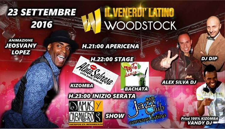 Evento Il Venerdì Latino  Woodstock Club