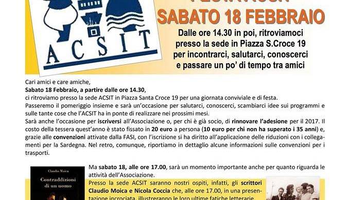 Evento Festa Acsit Acsit - Associazione Culturale Sardi in Toscana