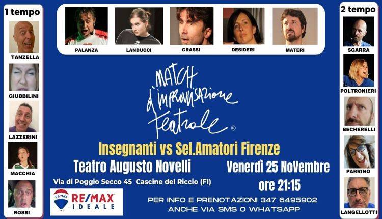 Evento Match di Improvvisazione Teatrale Teatro Augusto Novelli Circolo La Rinascente