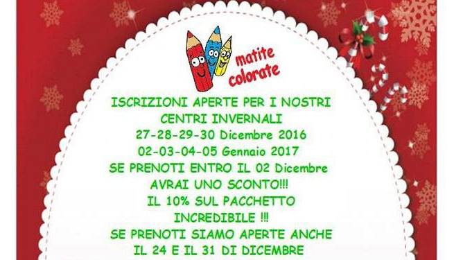 Evento Centro Invernale con Matite Colorate Baby Parking Matite Colorate