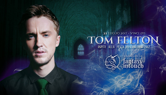 Evento Tom Felton at Festa dell'Unicorno 2017 Piaza della Libertà - Vinci