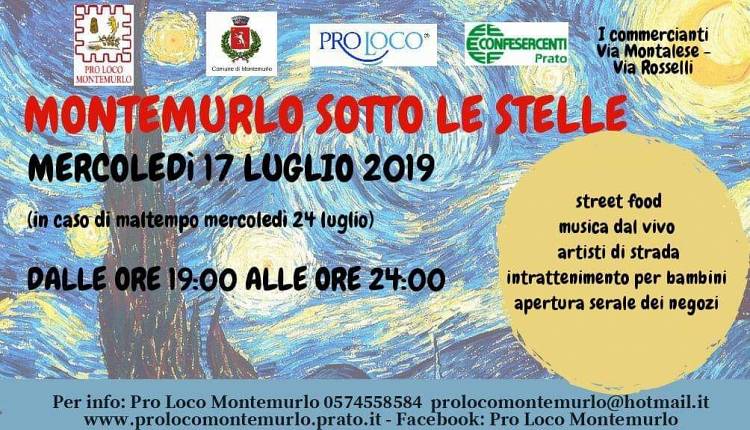 Evento  Montemurlo sotto le stelle 2019 Comune di Montemurlo 
