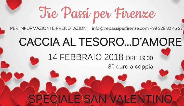 Evento Caccia al tesoro d'amore! Speciale San Valentino Tre passi per Firenze
