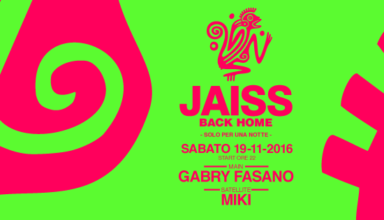Evento Jaiss Back Home Jaiss