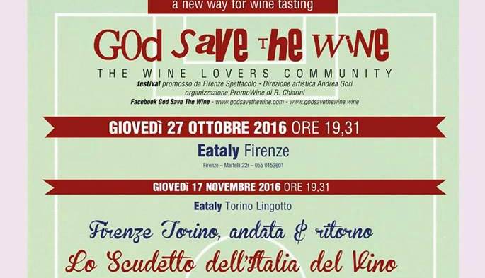 Evento Lo scudetto del vino, God Save The Wine andata e ritorno Eataly Firenze