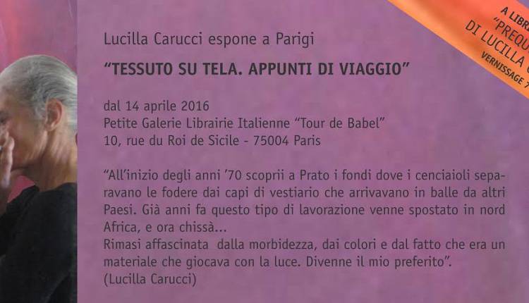 Evento Prequel della mostra Tessuti su tela - Appunti di viaggio Libreria Libri Liberi