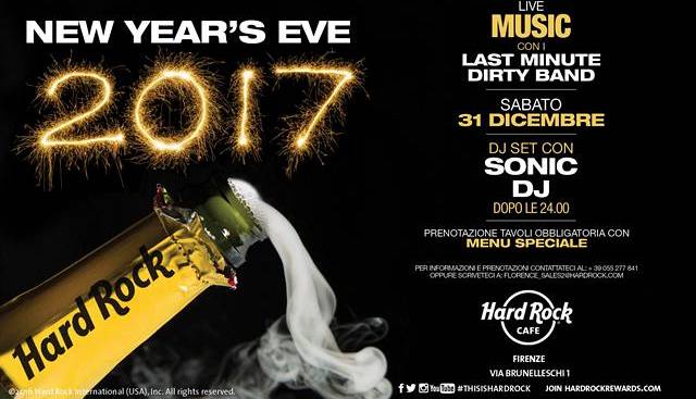 Evento Capodanno 2017 con Hard Rock Cafe Hard Rock Cafe